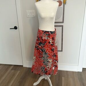 Floral Midi Skirt- Size Medium